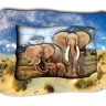 Объемная картинка  Vizzle 3D Слоны на прогулке